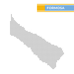 Dotted map of Formosa is a province of Argentina