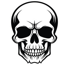 Skull silhouette vector