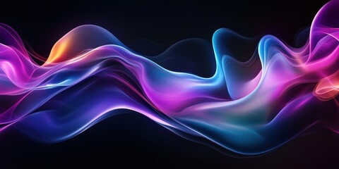 Naklejka premium Colorful Abstract Waves Background