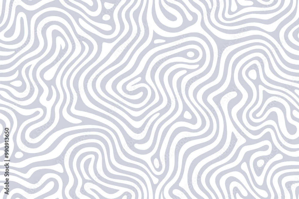 Wall mural a minimalist abstract pattern featuring a series of intertwining white lines on a light gray backgro