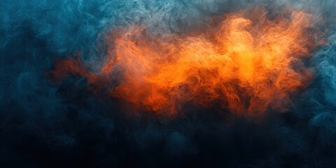 Dark Orange and Blue Abstract Background Design