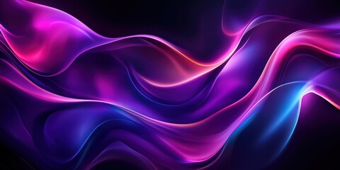 Obraz premium Smooth Abstract Curves in Purple and Blue Background