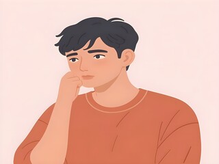 Fototapeta premium Troubled young man