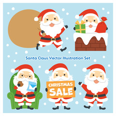 サンタクロース ベクターイラストセット