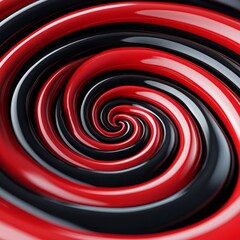 Fototapeta premium A mesmerizing swirl of black and red colors creating a striking visual effect, perfect for abstract art and design projects.