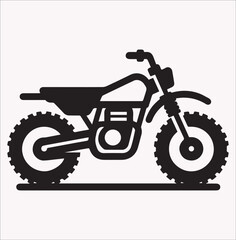 Fototapeta premium Motorcycle icon vector silhouette on a white background