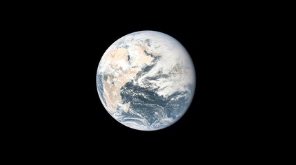 Fototapeta premium This visual representation showcases Earth against a dark backdrop, emphasizing the planet's beauty while calling attention to pressing environmental challenges and sustainability efforts