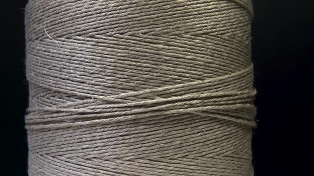 close up of twine rope strands