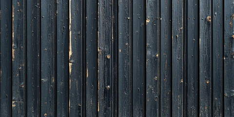 Fototapeta premium Black corrugated metal texture. Wall wooden vertical panels. Dark steel roof sheet. Wood siding for construction., texture, pattern, metal, backdrop, design, line, material, dark