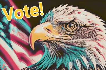 American eagle: vote! Author Artist Nadia Russ.	