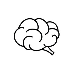 Brain vector icon idea sign