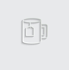cup mug  icon vector time tea icon cafe logo