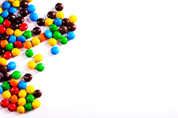 Colorful candies. Isolated on white background