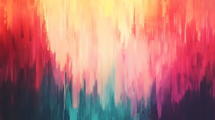 Layered 2D abstract background with glitchy effects and vivid color bursts, high-quality, sharp graphics