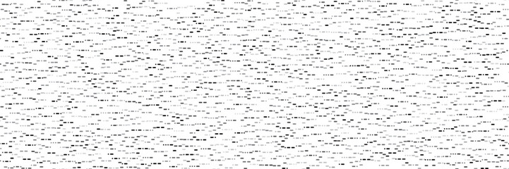 Abstract grey Morse code symbols on white background as a seamless pattern. Irregular bg with specific signs. Points and dashes in simple vector illustration © Kusandra