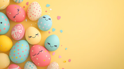 Fototapeta premium Joyful design of Easter eggs