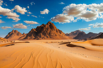 Naklejka premium Panorama Sand desert