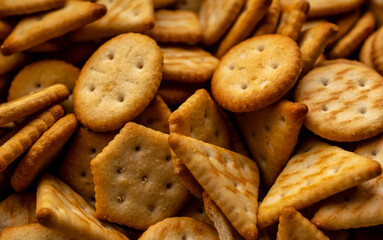 crackers macro photo, wallpaper or texture