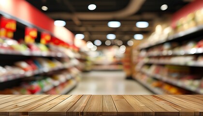 3D Product Table in a supermarket , Product Mockup