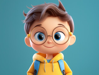 3d illustration kid wallpaper, cartoon kids, wallpaper for kids, kids portrait 3d, cute kids 3d style. 3d kid. Illustrations