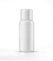 Minimalist white cosmetic bottle