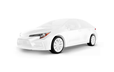 Obraz premium Sleek White Sedan: The Essence of Modern Transportation