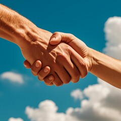 shaking hands, greeting each other, each other is a natural thing