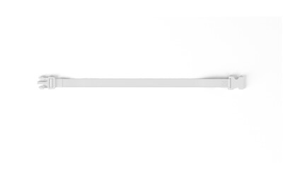 Minimalist White Fabric Belt with Plastic Buckle