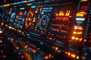 Obraz premium Futuristic Digital Interface