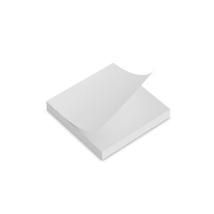 Blank Sticky Note on White Background