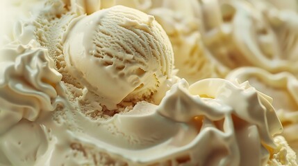 Close up of vanilla ice cream with harsh notes