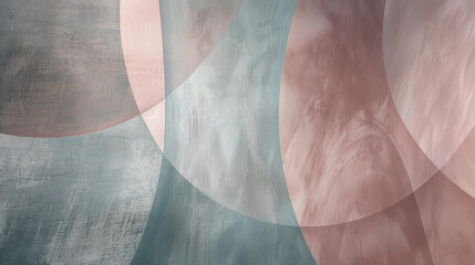 Soft, muted abstract art featuring circular shapes and overlapping textures in earthy tones of beige and pink, creating a subtle, calming atmosphere perfect for modern backgrounds or designs.