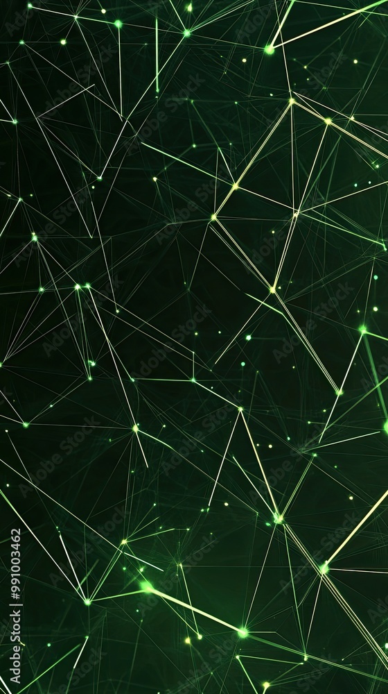 Poster a vibrant abstract background featuring glowing green and blue elements that symbolize a digital net