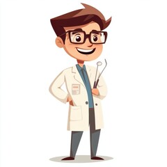 dentist or veterinarian cartoon concept career careers
