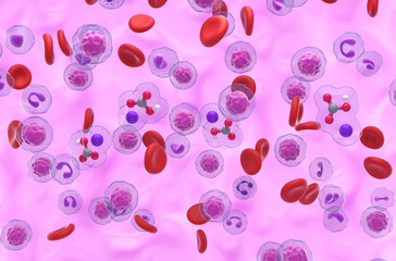 Sodium-Bicarbonate - 3d illustration isometric view