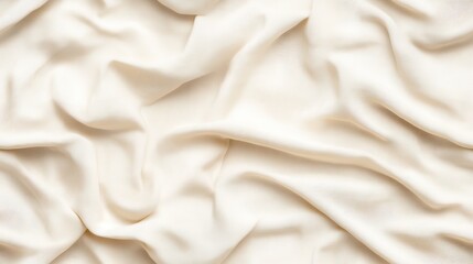 Obraz premium The soft light highlights the natural folds and subtle sheen of light beige linen, showcasing its fine texture and intricate thread weave in a close-up view SEAMLESS PATTERN