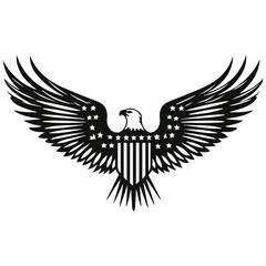 Eagle and Flag Iconic Symbols of American Patriotism and Pride.