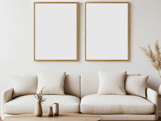 Frame Mockup - Two Frames, White Background