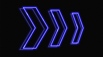 Glowing neon arrows in blue on a transparent background, pointing in opposite directions. Futuristic, abstract design with a modern, minimalistic look, ideal for technology and motion concepts. © Кирилл Макаров