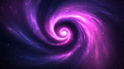 Obraz premium Purple Galaxy Spiral Space Vortex
