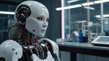 Fototapeta premium Robot in the production phase