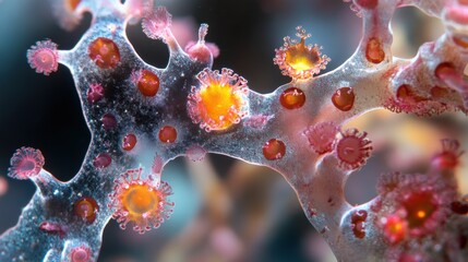 Colorful Coral Structures Underwater Macro Shot