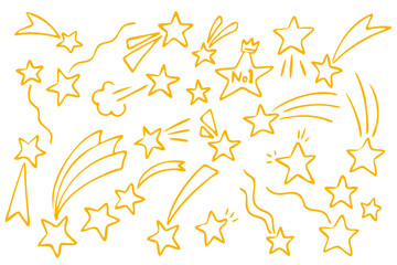 Various hand drawn star sets