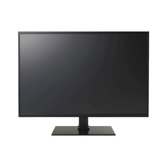 Black LED TV on Transparent Background