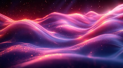 Fototapeta premium Modern futuristic glowing purple waves texture an abstract background.