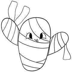 Cute cactus ghost outline perfect for Halloween decor and fun costume designs with spooky western art