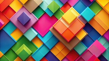 Colorful abstract geometric composition with overlapping shapes and vibrant colors, geometric, colorful, abstract, shapes
