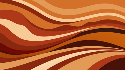 Abstract Wave Patterns with Earth Tones &ndash; Minimalist Vector Art Collection