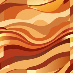 Abstract Wave Patterns with Earth Tones &ndash; Minimalist Vector Art Collection