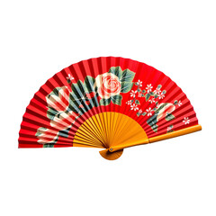Red Rose Folding Hand Fan: Elegant and vibrant, this traditional folding hand fan features delicate roses and a vibrant red design.